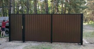 Купить распашные ворота из профнастила Сафоново, цена от 2718 руб.